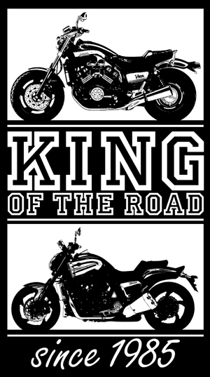 T-Shirt schwarz "Vmax - KING OF THE ROAD since 1985"